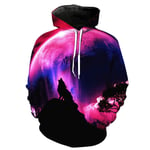 BZNOO Kids Teen Girl Boy Hoodies, Kids Hoodie 3D Printed Animal Wolf Pullover Sweatshirts Long Sleeve Hooded Jumpers 4-16 Years-120