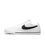 Nike Men's Court Legacy Canvas Tennis Shoe, White/Black, 4.5 UK