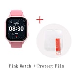 Montre Intelligente Wonlex Pour Enfants,Montre-Bracelet Intelligente,Prise En Charge De Whatsapppig Kt19pro,Android 8.0,Caméra Vidéo,Téléphone Intelligent Connecté,Gps,4g - Type Pink And Film