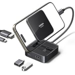 UGREEN Docking Station USB C de Téléphone HDMI 4K 60Hz 2 Data Ports 1A1C 5Gbps PD 100W Support Bureau Magnétique Pliable Compatible avec iPhone 16 Plus Pro Max 15