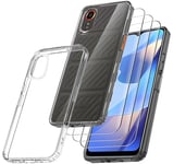 RKINC Coque pour Samsung Galaxy Xcover 7, avec 3 Films de Verre Trempé Armor, ne jaunissant jamais Norme Militaire, résistante aux Chocs et aux Rayures Coque de Protection Transparent