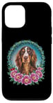 iPhone 12/12 Pro Cute Irish Setter dog with flowers Case