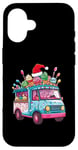 Coque pour iPhone 16 Chapeau de Noël Camion de glace