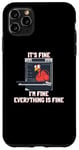 Coque pour iPhone 11 Pro Max Action de grâce, jeu de mots, amusant, four à dinde, humour It's Fine I'm Fine