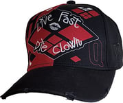 dc comics - Harley Quinn - Die Clown - Baseball Caps Distressed with Metal Clasp - L Black