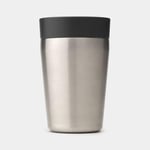 Brabantia - Make & Take Mug de voyage Dark Grey (0.2L) étanche & Isotherme avec Couvercle Smart Click. Garde les Boissons Chaudes pendant 3 Heures & Froides pendant 6 Heures.