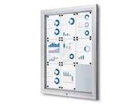 Twin Outdoor Whiteboard Hängande Skåp - 9 X A4 Silver 805X47x1067mm (1St)