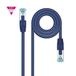 Câble réseau de catégorie 7 avec gaine LSZH à faible émission de fumée - Configuration SFTP avec blindage PIMF - Calibre AWG26 - Bleu - Longueur 30 cm - Idéal pour les installations nécessitant une