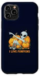 Coque pour iPhone 11 Pro I Love Pumpkins Funny Alien Pumpkin Halloween Humour