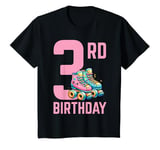 Youth Roller Skate 3rd Birthday 3 Years Old Roller Skater Skating T-Shirt