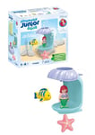 Playmobil 71460 JUNIOR AQUA & Disney: Ariel's Shell Shower, for toddlers, made from over 90% plant-based plastics, indoor and outdoor water toy, fun role-play, playsets for children ages 12 months+