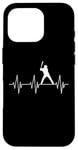 Coque pour iPhone 16 Pro Batteur de baseball Heartbeat - Fan amateur de batteur de baseball