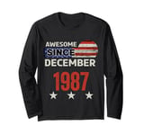 Awesome December 1987 Vintage USA Flag Classic December 1987 Long Sleeve T-Shirt