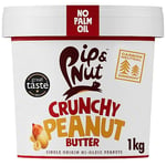 Pip & Nut - Crunchy Peanut Butter (1kg) | Natural Nut Butter, No Palm Oil, No Added Sugar, Hi-Oleic Peanuts, High in Unsaturated Fats, Gluten Free, Vegan, Dairy Free