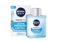 Nivea Sensitive Cool Lozione Dopobarba, Aftershave-Lotion, Känslig Hud, 1 Styck, 100 Ml, Motverkar Irritation, Fuktgivande, Uppfriskande, Lugnande, Flaska