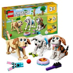 LEGO Creator 3-en-1 31137 Adorables Chiens, Figurines de Teckel, Carlin, Cani...