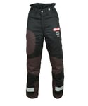 Oregon Yukon Pantalon de Protection pour Tronçonneuse Type A Classe 1 (20 m / s) pour Tronçonnage, Couleur Noir, Taille XL (FR 50-52)
