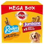 1.56kg Pedigree Rodeo Duos And Jumbone Mixed Dog Treats Mega Box (2 X 780g)