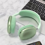 Casque Bluetooth sans fil sur l'oreille Casque sans fil PC Écouteur de jeu sur la tete P9 Casque stéréo Annulation de bruit Casque-STN01 Vert