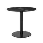 Gubi - Gubi 1.0 Dining Table, Round, Ø80, Brass Base, Marble Top - Marrone Emperador - Matbord - Brun - Metall/Sten