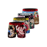 Caleçon Homme Luffy, Roronoa Zoro, Boxer Homme, One Piece, Confortable et Doux (Lot de 4), Rouge, Noir, Bleu, Rose, Taille XL