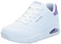 Skechers Femme UNO ONU, White Durabuck/Purple Suede Trim, 56 EU