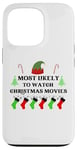 iPhone 13 Pro Most Likely To Watch Christmas Movies Family Santa Elf Hat Case