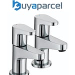 Bristan QST 1/2 C Quest Basin Taps Chrome Basin Pillar Taps Pair 1/2" Tap