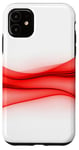 Coque pour iPhone 11 Rouge Art Minimal Abstrait Esthétique