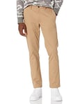 Amazon Essentials Pantalon Chino Extensible, Style Décontracté, Coupe Skinny Homme, Brun Kaki Foncé, 32W / 28L