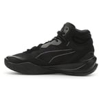 PUMA Chaussures de Basket-Ball Playmaker Pro Mid pour Homme, Puma - Noir, 40.5 EU