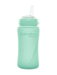 Glass Straw Bottle Healthy + Mint Green Green Everyday Baby