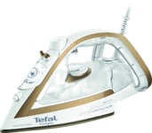 Tefal Puregliss Fv8042, Tørr & Dampstrykejern, Durilium Airglide Autoclean Soleplate, 2 M, 280 G/Min, Bronse, Hvit, 50 G/Min