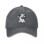 (Yksi koko-Tummanharmaa) Rento pesäpallolippis Snapback-hattu Asterix ja Obelix kevätkesälippis Dogmatix Idefix Ideafix Obelix Dog Wash Casquette Fashion