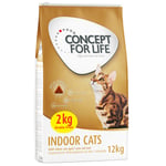 10 + 2 kg kaupan päälle! 12 kg Concept for Life -bonuspakkaus kissoille - Indoor Cats (10 + 2 kg)