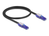 Delock - Nettverkskabel - Rj-45 (Hann) Vinklet Til Rj-45 (Hann) Vinklet - 50 Cm - 6 Mm - Utp - Cat 6 - Halogenfri - Svart