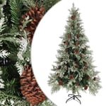 Sapin de No�l avec pommes de pin Vert et blanc 225 cm PVC et PE