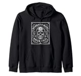 Stoic Philosophy Memento Mori Amor Fati Skull Stoicism Quote Zip Hoodie