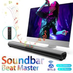 Wireless Bluetooth TV Sound Bar Home Theater 4 Speaker Subwoofer Soundbar Remote