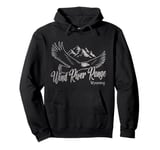 Vintage Wind River Range Wyoming Mountains Eagle Pullover Hoodie