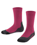 FALKE Unisex Kids TK2 K SO Wool Thick Anti-Blister 1 Pair Hiking Socks, Red (Rose 8564), 12-2.5