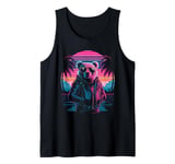 Vaporwave Rizzly Bear Synthwave Retrowave Aesthetic Vibes Tank Top