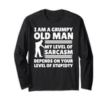 Funny Grumpy Old Man Design For Grandpa Men Elderly Old Man Long Sleeve T-Shirt