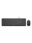 Philips SPT6207B - keyboard and mouse set - QWERTY - Näppäimistö ja Hiirisetti - Pohjoismainen - Musta