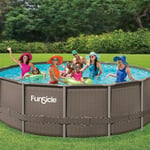 Piscine Tubulaire Ronde Funsicle Ø 4,57m x h1,22m Grise