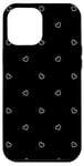 Coque pour iPhone 12 Pro Max Coeurs esthétiques motif cœurs côtiers noir