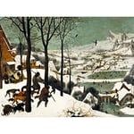 Fine Art Prints Pieter Bruegel The Elder Hunters In The Snow Winter Large Art Print Poster Wall Decor Premium Mural,18 x 24 inches