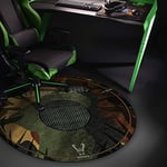 Woxter Stinger Floorpad Camouflage - Gaming Floor Mat, Protective Floor Mat, Water Resistant, Washable, 100% Microfiber, Diameter 120 cm, Camouflage