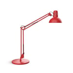 MAUL lampe de bureau MAULstudy en métal | Lampe LED professionnelle | Lampe sur pied flexible pour le bureau et l'atelier | Haute qualité d'éclairage à LED | Lampe bureau sans ampoule | Rouge