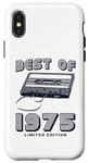 Coque pour iPhone X/XS Retro Best of 1975 Mixtape Vintage 50th Birthday Design